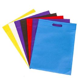 การจัดการที่มีสีสันถุงไม่ทอนำมาใช้ใหม่เป็นมิตรกับสิ่งแวดล้อมไม่ทอ D ตัดพกถุง