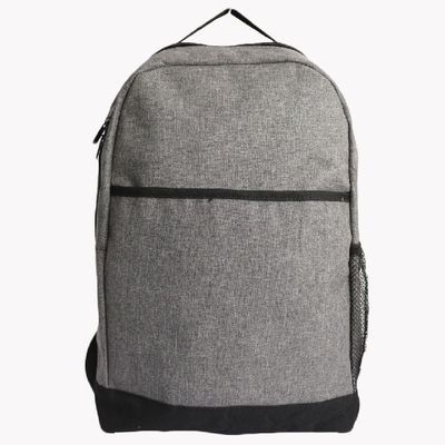 กระเป๋าคอมพิวเตอร์ Backpack สีเทาเรียบง่ายสำหรับการเดินทางเพื่อธุรกิจ