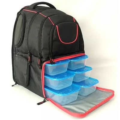 กระเป๋าใส่อาหารสำหรับเตรียมอาหารสำหรับ Unisex กันน้ำพร้อมชุดคอนเทนเนอร์