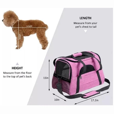 กระเป๋าเดินทางสำหรับสัตว์เลี้ยง Oxford Nylon พร้อมสายจูงด้านในเพื่อความปลอดภัย