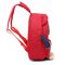 กระเป๋านักเรียนเด็กสาวกระเป๋าเป้สะพายหลังสีแดงเหมาะสำหรับชีวิตประจำวันของโรงเรียน