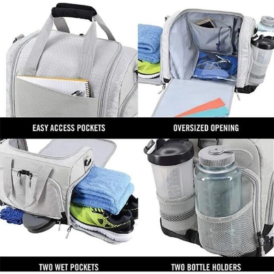 การเดินทาง ฟิตเนส กระเป๋ากีฬา Duffel กระเป๋ากีฬา Gym กระเป๋ากีฬาที่มีส่วนรองเท้า